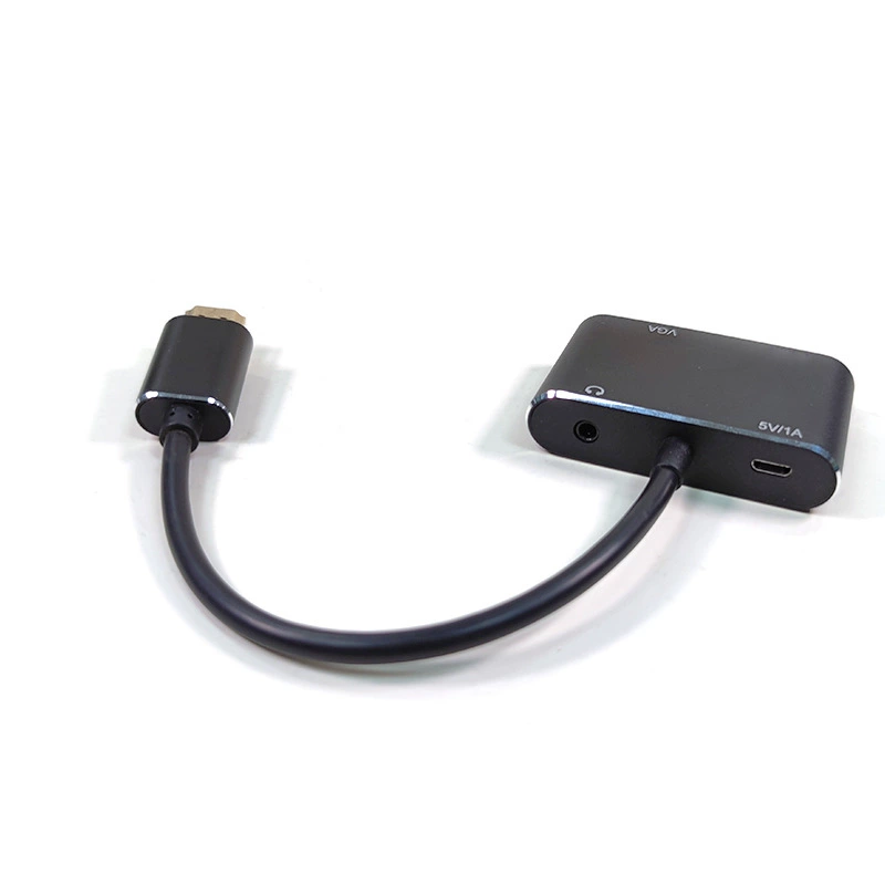 HDMI на VGA+HDMI с питанием аудио адаптер HDMI2 в 1 кабель HDMI/VGA поддерживает 4K дисплей