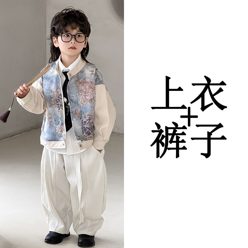 25106 одинарная куртка с воротником-стойкой + 123 белых брюк