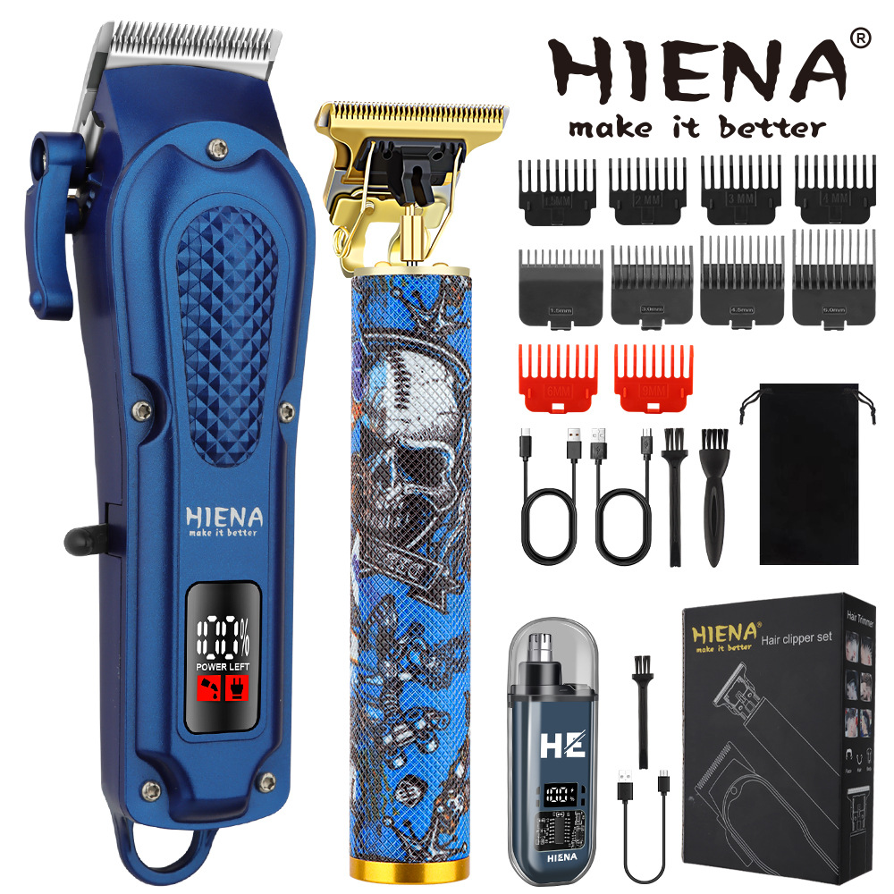 Corte de pelo universal transfronterizo HIENA afeitar eléctrico cabeza de aceite de tallado empujador eléctrico corte de pelo empujador especial para salón de pelo digital