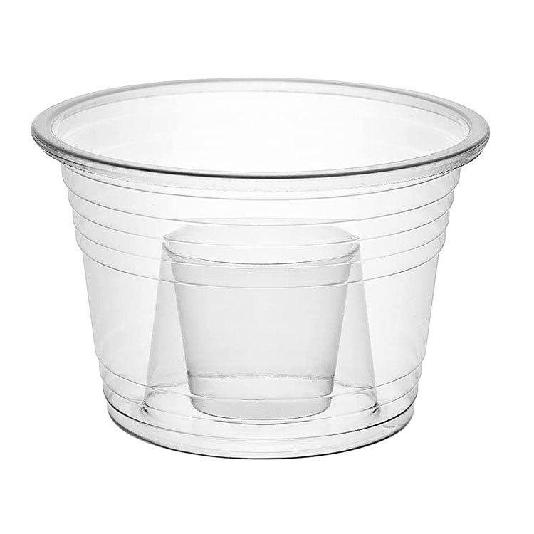 Taza de bomba partido taza de la bomba de plástico taza de hilo taza mediana taza de bomba de celosía salvaje copa de vino mezclado taza de doble capa