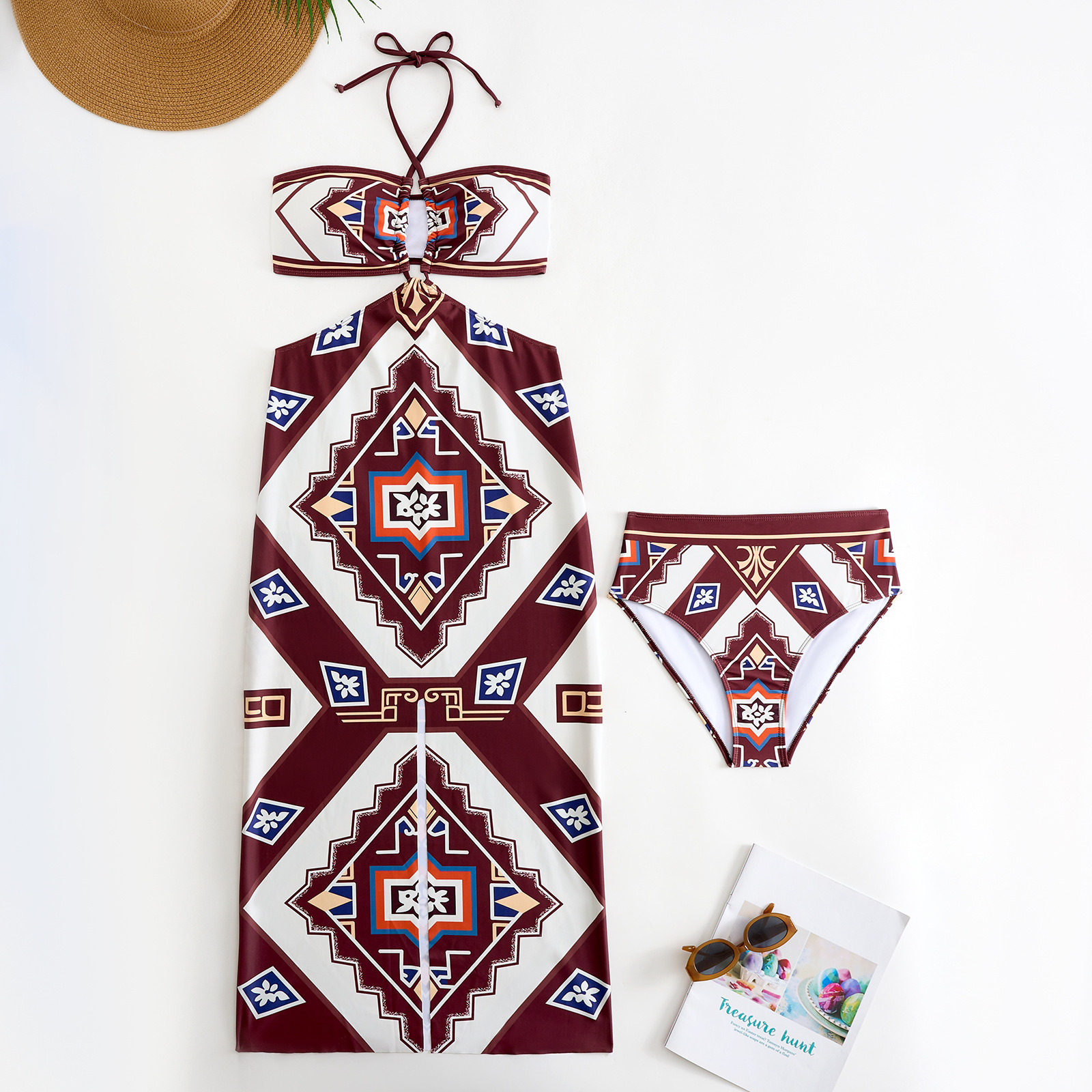 Sexy Style Women's Sexy Printing 2 Pieces Bikinis Swimwear