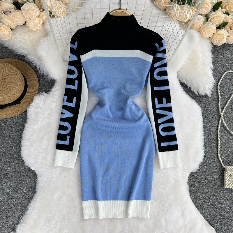 Abbigliamento Donna Abito in maglia elastica e stampata_voghion.com