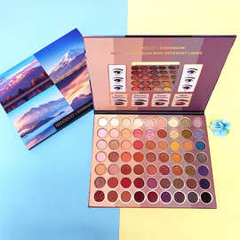 外贸跨境IGOODCO厂家风景图片63色珠光哑光大地色多色眼影盘彩妆