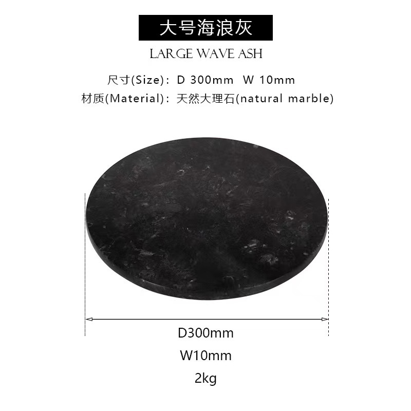 Luz nórdica estilo de lujo ronda de mármol natural con incrustaciones de cobre bandeja de decoración suave bandeja de presentación de cosméticos placa