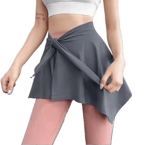 Yoga Pants Anti-Embarrassment Outerwear Butt Curtain Women's Anti-Slip Cover Skirt Fitness Running One-Piece Outer Cover Skirt
