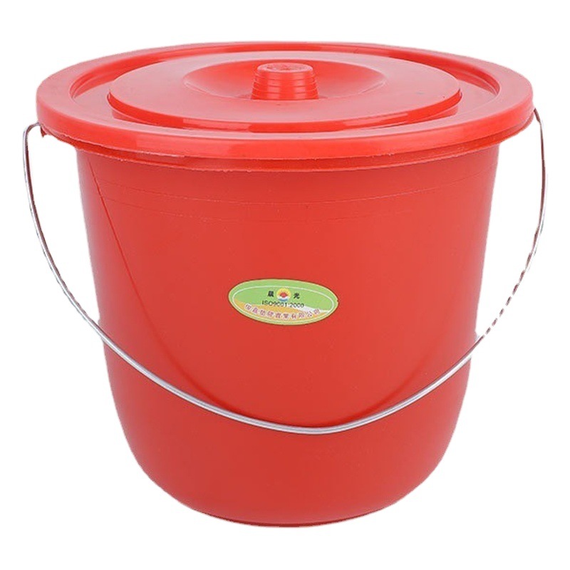 Factory direct kitchen trash can portable bucket plastic red bucket large capacity water storage bucket factory in stock wholesale
