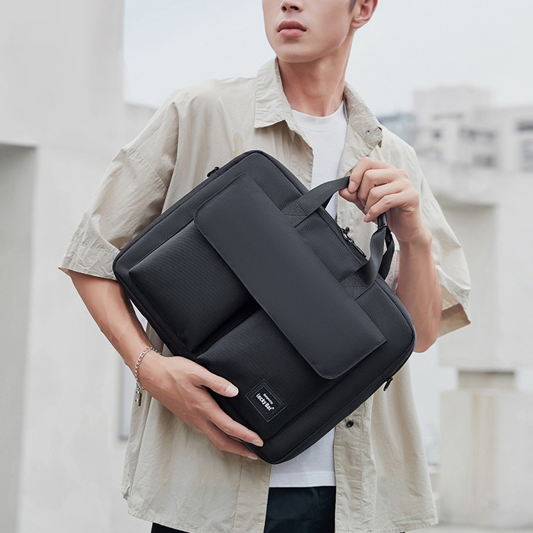 Fashion laptop bag portable 16-inch large capacity high-value messenger bag game book student bag cross-border