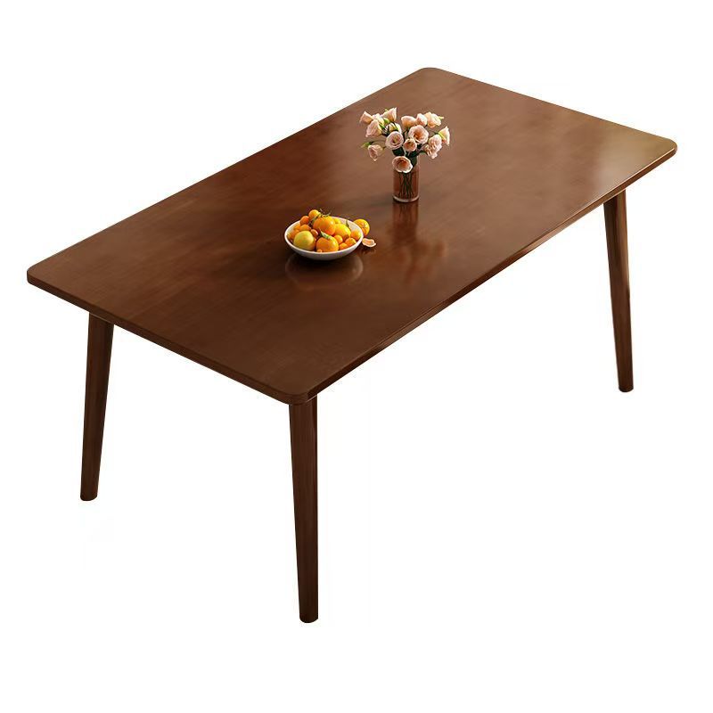 Mesa y silla de comedor de madera sólida combinación de mesa y silla de comedor de madera sólida familiar de alta calidad silla de respaldo de color nuez nueva mesa y silla de comedor de madera sólida china comercial