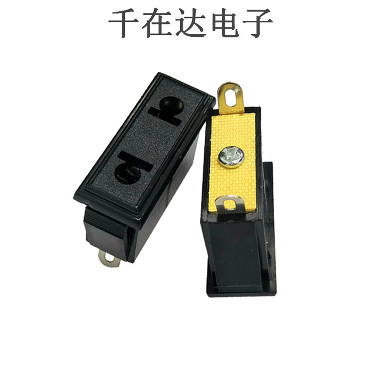二孔美标卡式胶木插座 二孔卡式机柜插座AC电源插座