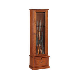 实木收纳柜猎枪收纳长柜子复古玻璃门猎枪收藏柜子可定规格立柜
