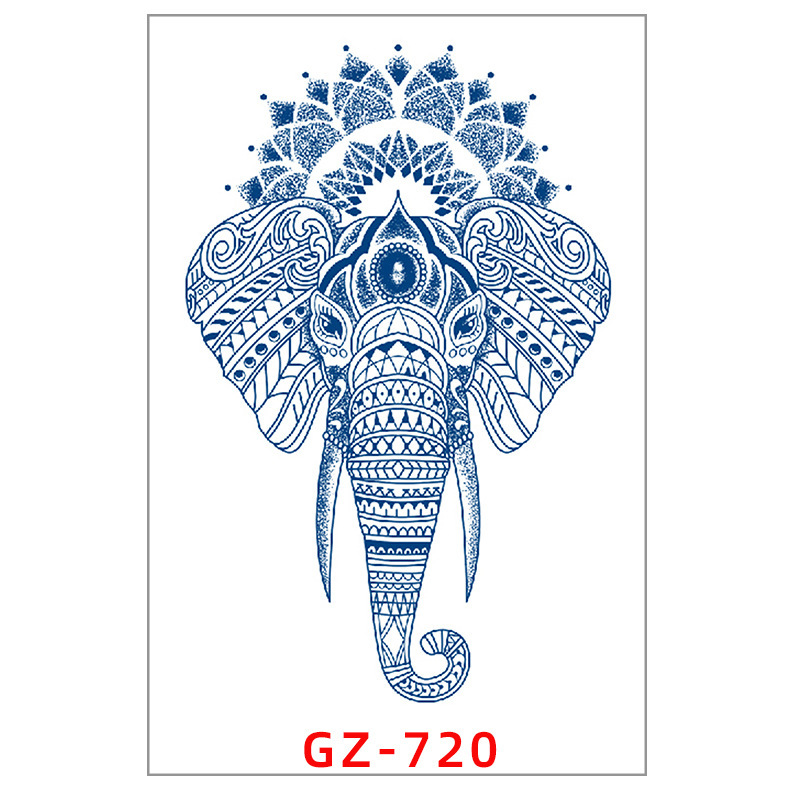 Spot wholesale herbal juice tattoo stickers flowers elephant bird arm semi-permanent plant cross-border source tattoo stickers