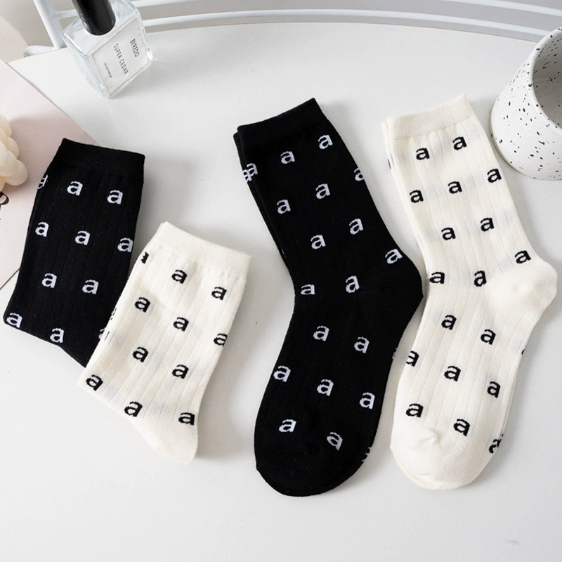 (Cross-border trading), breathable thin spring summer brand knee socks, mid-length