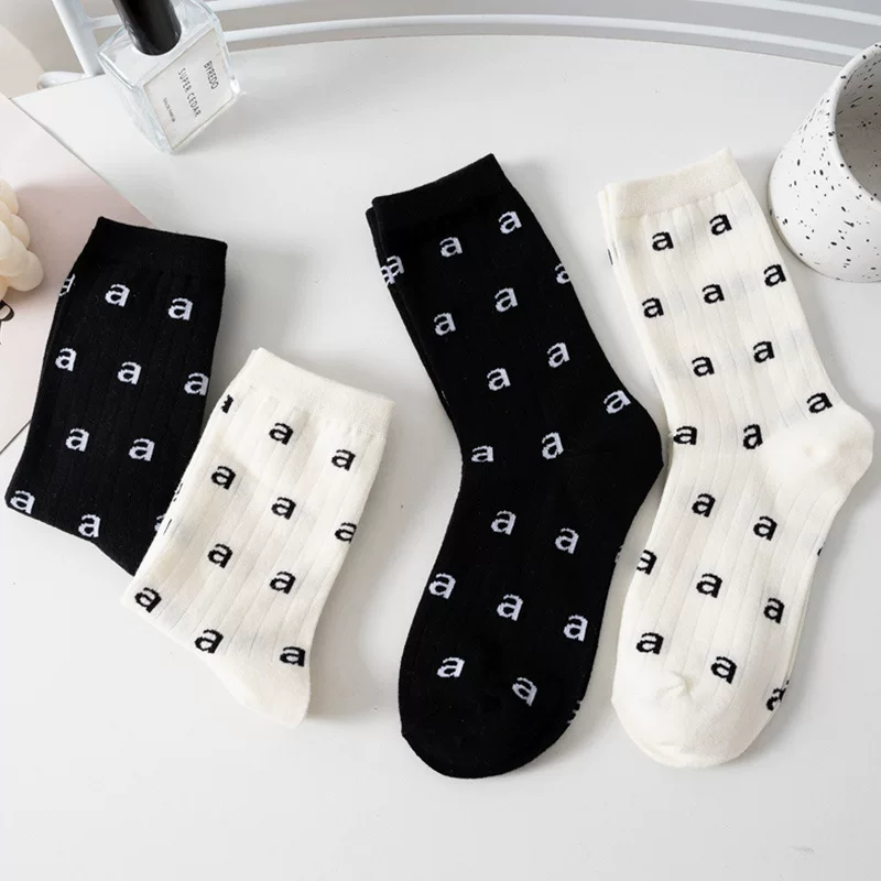 (Cross-border trading), breathable thin spring summer brand knee socks, mid-length