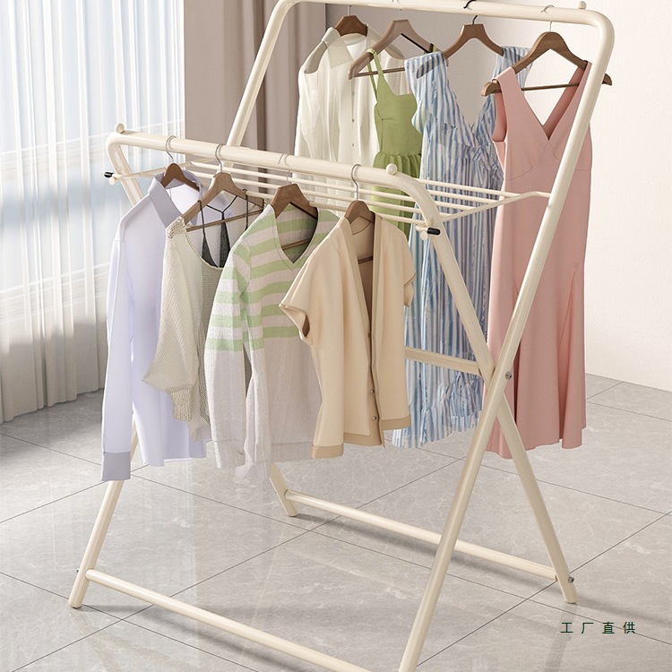 Baseboard Heater Drying Rack Folding Clothes Rack Floor-Standing Bedroom Simple Baseboard Hanging Clothes Drying Radiator