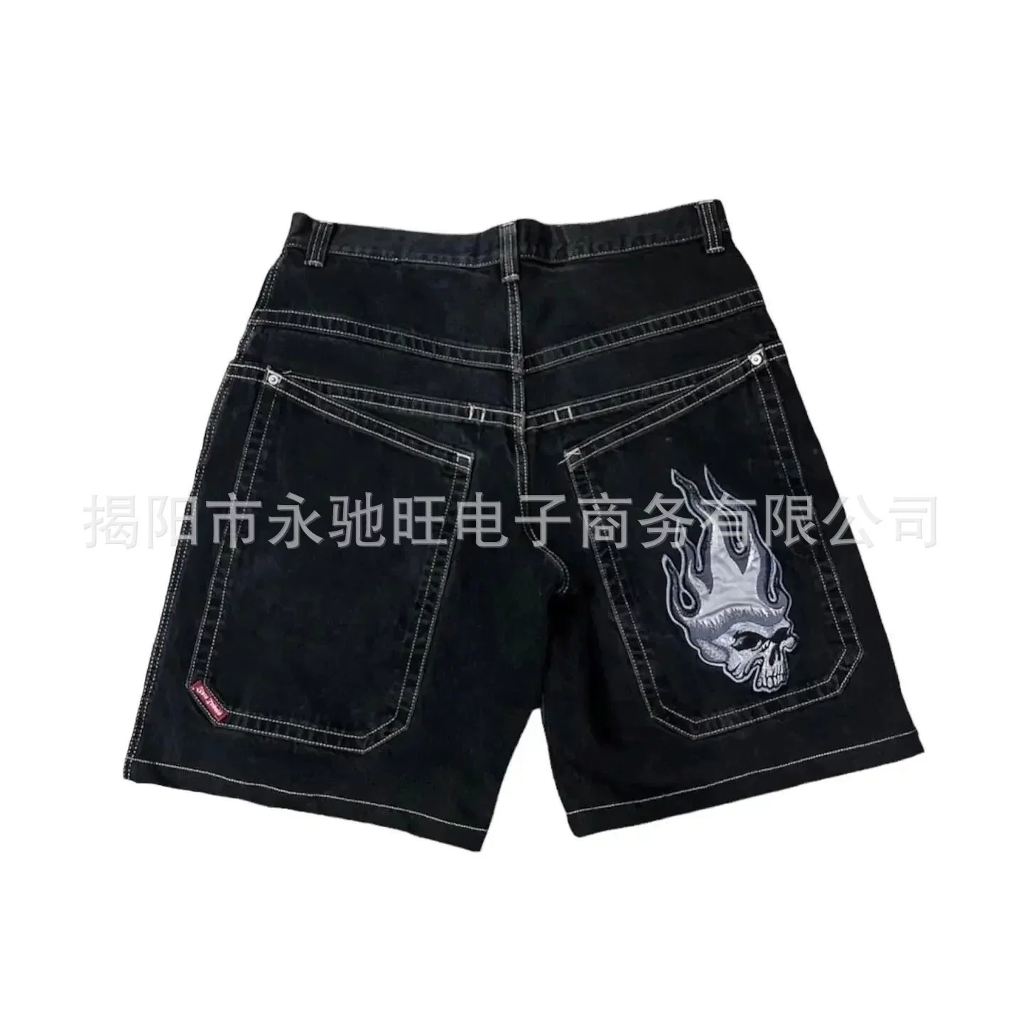 Европейский и американский трендовый бренд JNCO lucky 7-суб-графический принтованные джинсовые шорты Y2K штаны мужские 2024 летний новый стиль