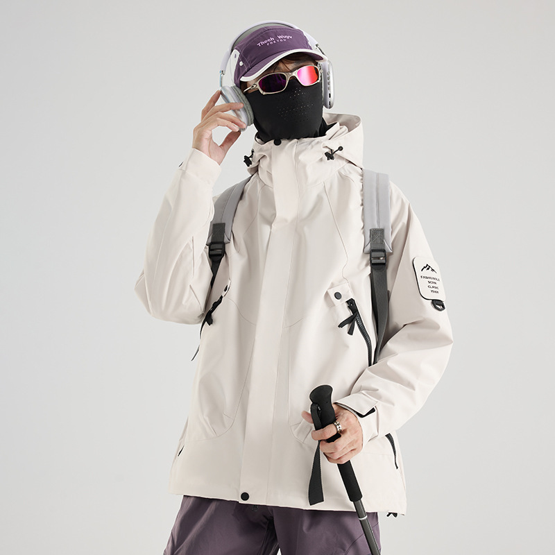 ジャケット スリーインワン 取り外し可能 メンズ ジャケット 防風 防水 ソフトシェル 登山ジャケット レディース カスタム ロゴ|undefined