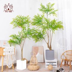 仿真南天竹仿真樹植物假盆栽室內客廳落地盆景飾擺件仿真綠植
