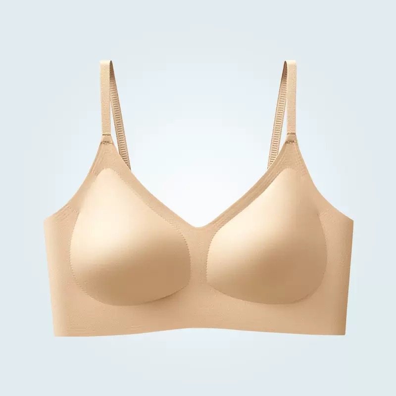 Taza fija sin marcas de belleza de espalda ropa interior para mujeres pechos pequeños colapse tipo chaleco de pecho sin anillo de acero anti-caída sujetador deportivo
