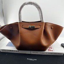 Demeller翅膀包欧美时尚女包小众高级感大容量饺子包真皮手提包女