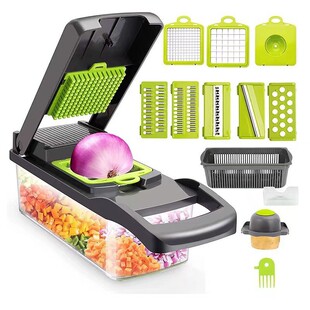 Cross-border shredder vegetable cutting artifact kitchen artifact grater radish shredder 16-piece multi-functional explosions