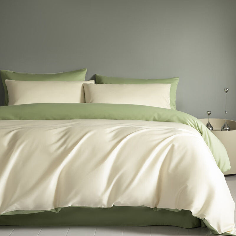 100 piezas de cama de algodón satinado de cuatro piezas sábanas de edredón de algodón de fibra larga de Xinjiang