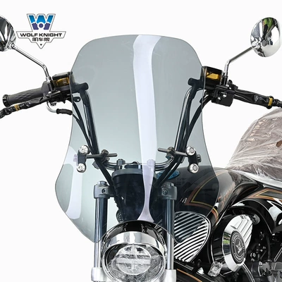 Youmi YOMI windshield windshield modification | Motorcycle front windshield - dark-gray-thickness-5mm-tempered-glue-height-50cm