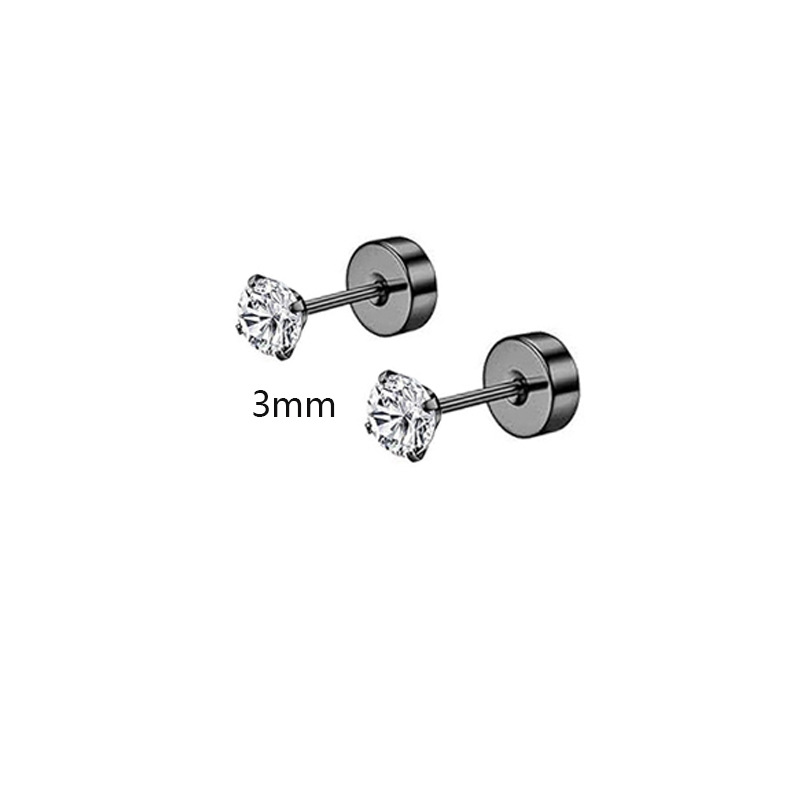 Orecchini piercing in acciaio inossidabile all'ingrosso da 2-5 mm, a quattro punte, in zircone, per naso e labbro, gioielli per le orecchie_voghion.com