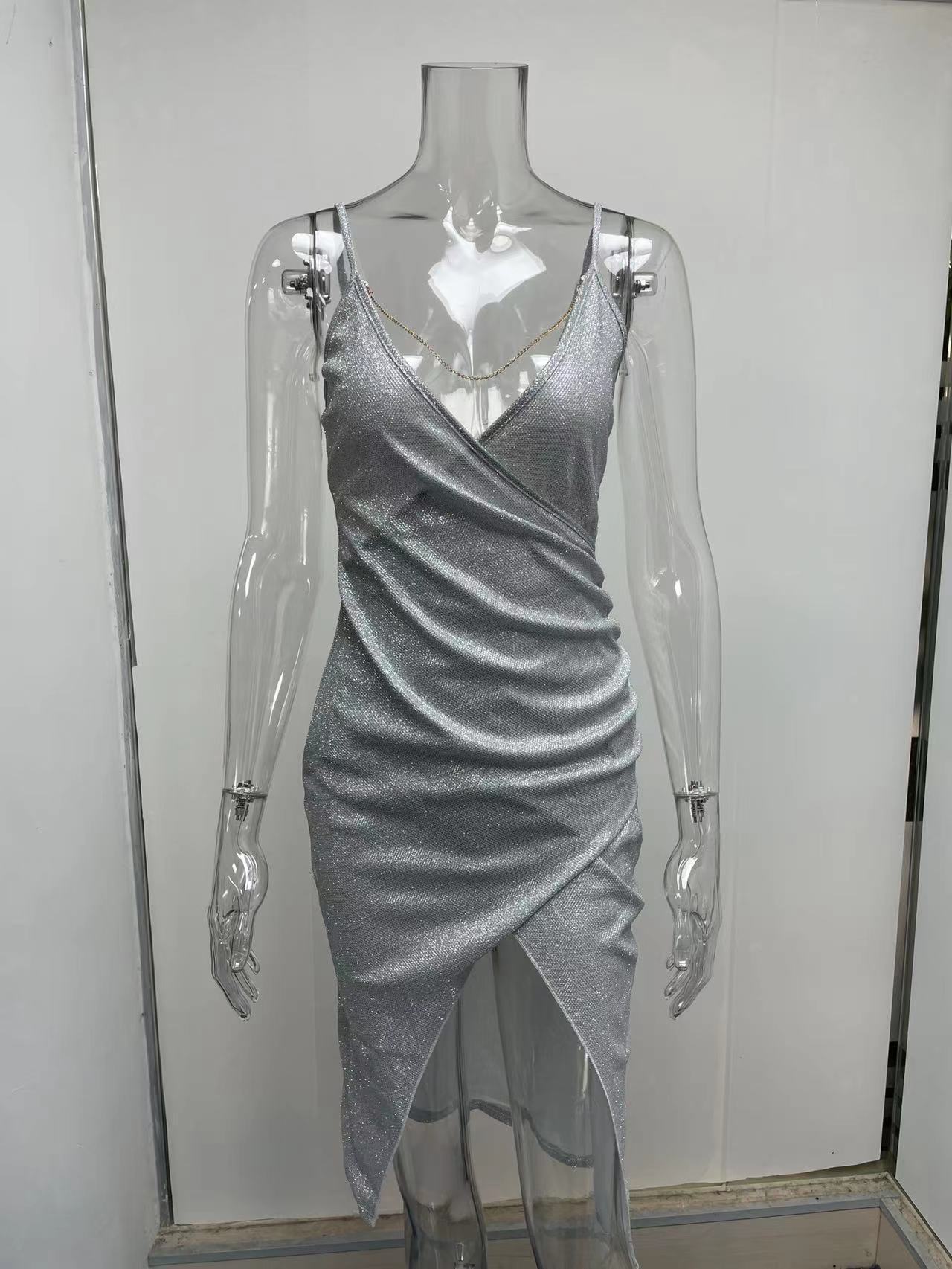 140g Weight Midi Dress Dress Length Type Sleeveless Sleeve Length Pencil Skirt Dresses Type Spandex, Polyester Fabric Type High Waist Waist Line Daily Occasion V Neck Neckline Skinny Fit Type Solid Color Pattern Summer Season Women'S Gender Patchwork Design Fashion Style Wholesale Women'S Fashion Patchwork Solid Color Daily V Neck Sleeveless Pencil Skirt 21