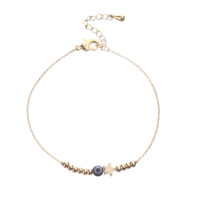 Fashion Devilu0027S Eye Star Copper Beaded Bracelets 1 Piece