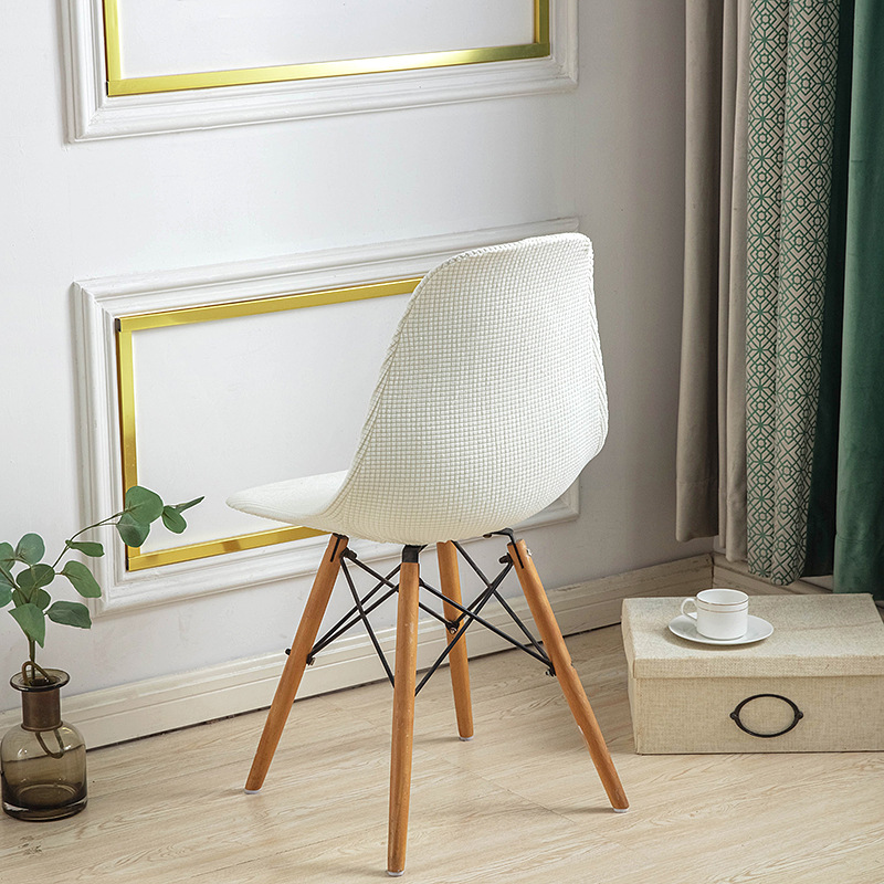 Amazon Kalın Mısır Kadifesi Eames Kabuk Sandalye Kılıfı Toz Geçirmez Aşınmaya Dayanıklı Granül Polar Kavisli Kulüp Sandalye Kılıfı