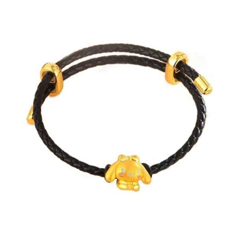 제이드 시나몬 개 + 블랙 가죽 로프 + 인증서 + 카운터 고급 포장