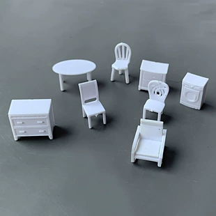 Мини-модели мебели и техники для интерьера 1:75