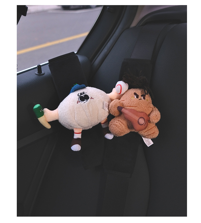Pea Car Seat Belt Shoulder Cover Car Safety Belt Handle Cover Car Interior Decoration Supplies Cute Ornaments High-End