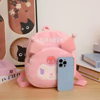 Новый милый рюкзак Kuromi для детского сада, детский рюкзак с мультяшным принтом, сладкий ультралегкий плюшевый маленький школьный рюкзак