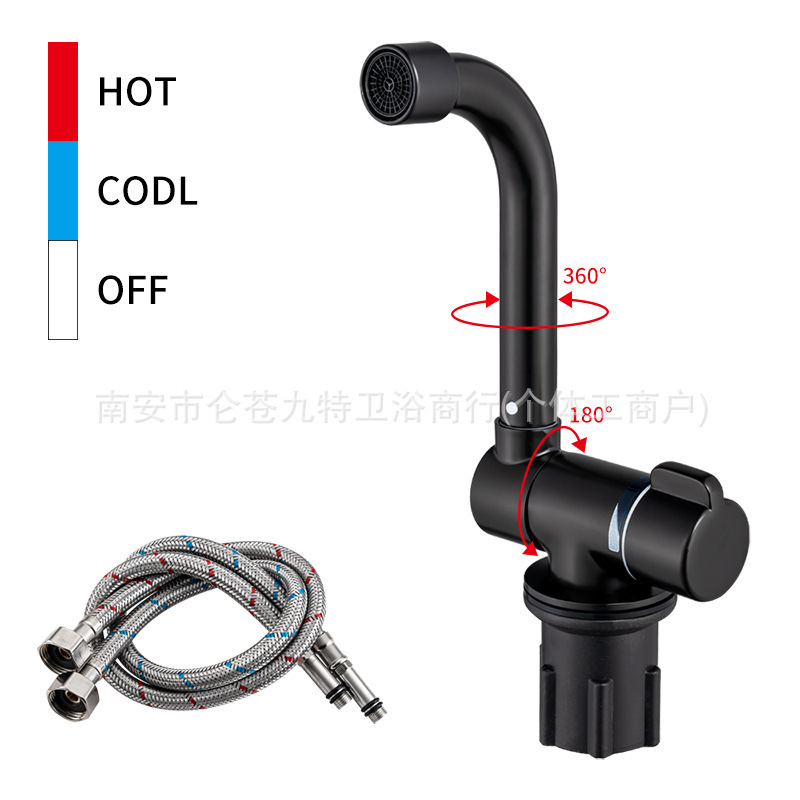 Black Rv Rv Faucet Rv with Cover Sink Basin with Foldableable Faucet