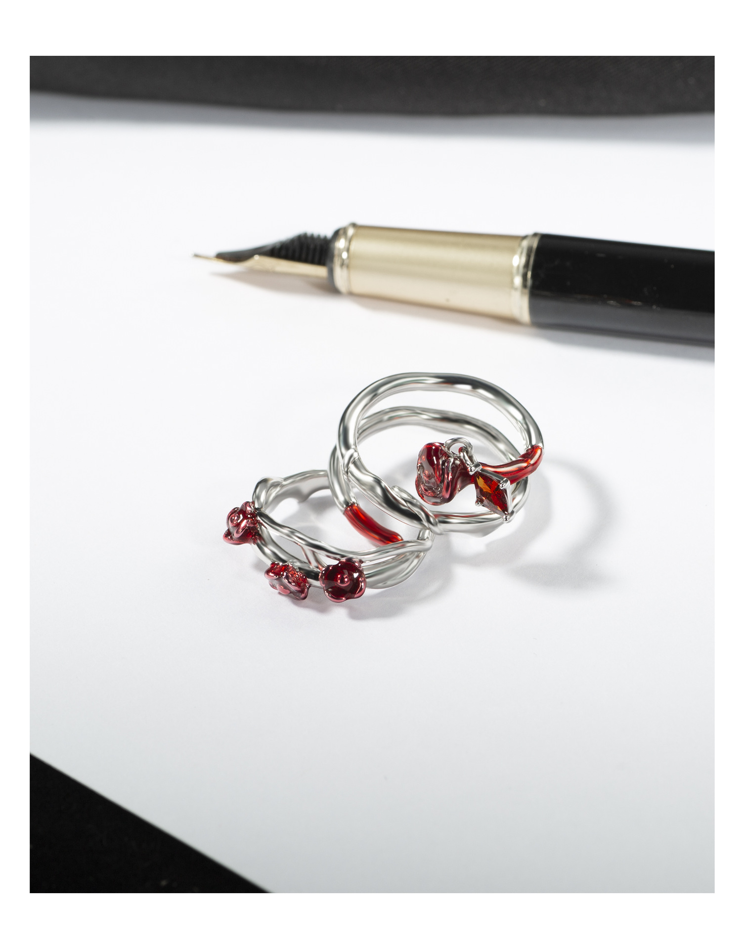 Romantic Rose Copper Plating Zircon Open Ring