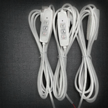 厂家供应5-12V水族植物生长LED单色夹子灯管24小时定时调光开关线