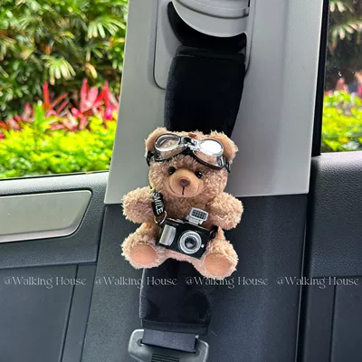 Seatbelt Decorative Shoulder Pads, Seat belt shoulder pad - photographer-bear-black-shoulder-pad-1-piece