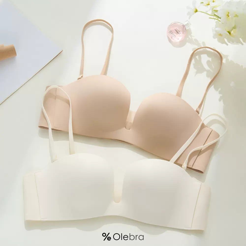 无痕内衣女可拆无肩带抹胸防滑隐形小胸聚拢显大无痕美背裹胸文胸