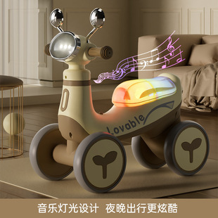 Children's Balance Car 1 to 3 Years Old Baby Walker Infant and Toddler Without Pedals Sliding Kids Four-Wheel Sliding Car