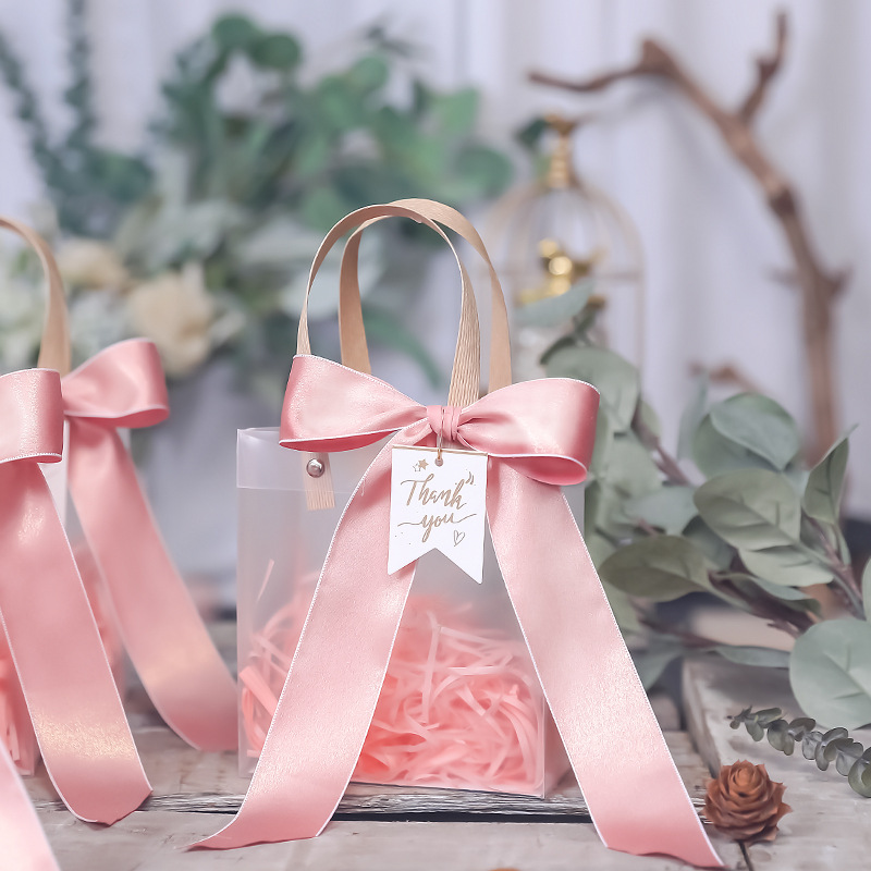 礼品袋ins风结婚礼伴手礼伴娘手提袋圣诞节生日包装袋子批发