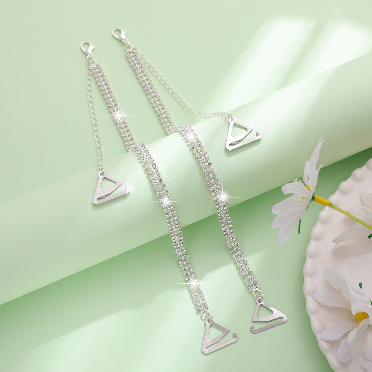 클립 비즈 실버 3줄