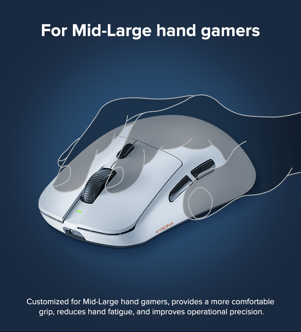 Carefully Selected KYSONA M617 Gaming Mouse Lightweight 8K Return Rate Professional E-sports PAW3395_voghion.com