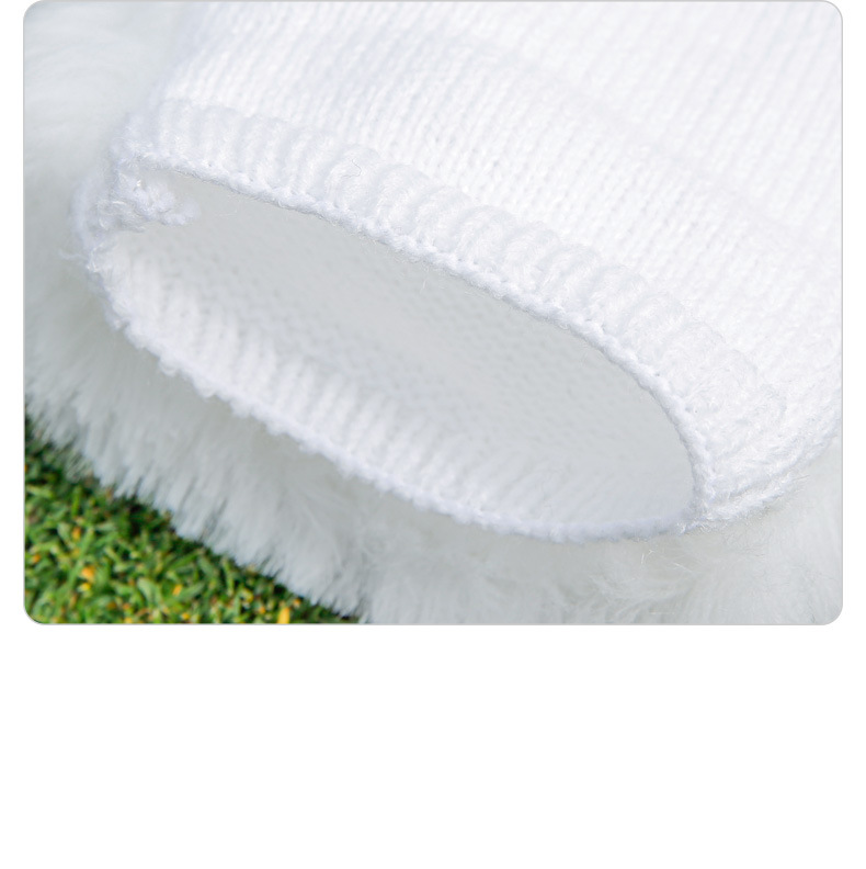 Găng tay nửa ngón golf PGM nữ giữ ấm lông thỏ giả đàn hồi cao — Một size chi tiết 17