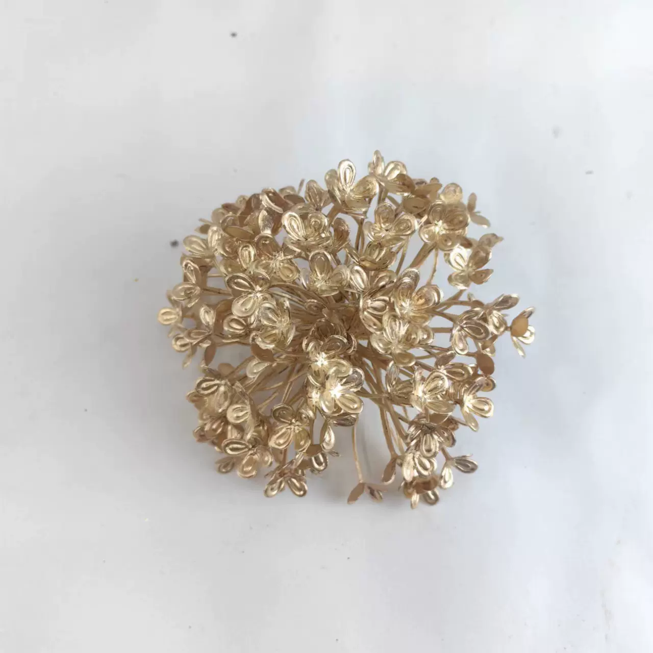 金色木绣球花头年宵花福字挂件配件新年家居装饰花花材批发仿真花