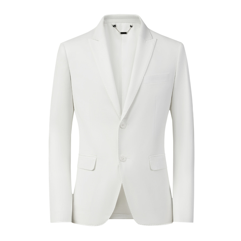 Cross-border New Men's Business Casual High-set Suit White Youth Slim-fit Small Suit Two-button Suit Jacket Cross-border New Men's Business Casual High-set Suit White Youth Slim-fit Small Suit Two-button Suit Jacket