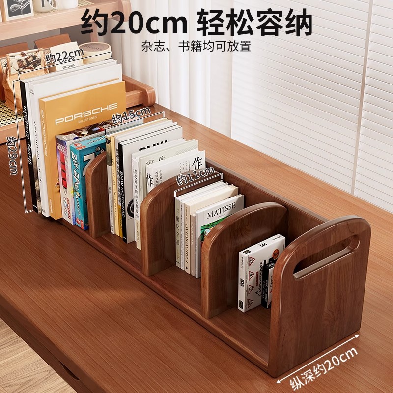 Estantería de escritorio de madera maciza de madera de goma Estante de pie para libros Escritorio de lectura para niños Ventana salediza de almacenamiento Libros alféizar de la ventana Librería para estudiantes