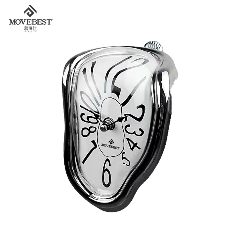 Wall Clock Wall Clock Home Scandinavian Style Living Room Clock Creative Silent Twisted Retro Decoration Amazon Wall Clock