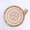 Handmade woven cushion rice meal pads thermal pad cotton and linen pad decorative cushions shooting props virtue cushion