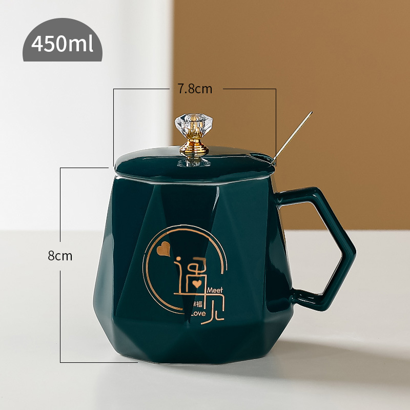 Taza de cerámica creativa, taza de oficina, taza de alto valor, taza de negocio, taza de marca de alta calidad, regalo de mano